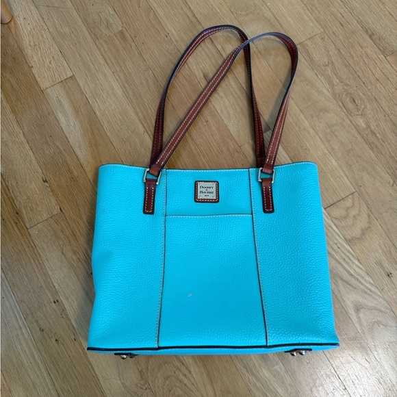 Dooney & Bourke Vintage Pebble Leather in Tiffany Blue Handbag purse - Picture 7 of 15